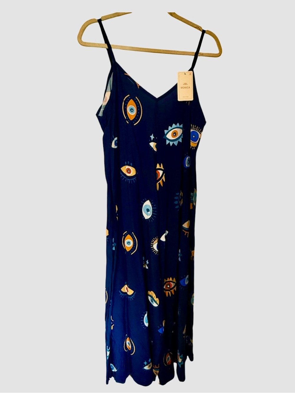 JBL Monica Navy Blue with evil motif jumpsuit size L